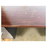 Vintage industrial double pedestal metal office de