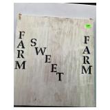 Farm Sweet Farm Wood Sign