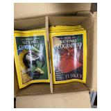 National Geographic Magazines Box Lot