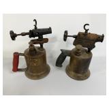 Vintage Brass Blowtorches Pair