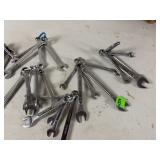 Assorted Combination and Open End Wrench Lot