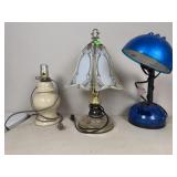 Assorted Tabletop Desk and Accent Lamps Lot of 3