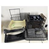 Mesh Desk Organizers and Plastic Letter Trays Lot