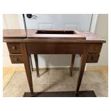 Vintage Wooden Sewing Machine Cabinet Desk