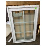 White Framed Window Insert