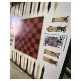 Multi Game Board Table Top Chess Backgammon