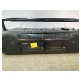 Sanyo MW738 Dual Cassette Radio Boombox Black