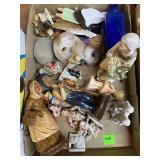 Vintage Ceramic Figurines and Wind Chime Box Lot