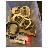 Tote of Recessed Lighting Fixtures & Electrical Pa