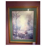 Framed Woodland Landscape Print - 38' x 30.5'