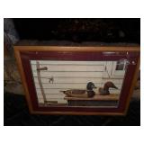 Framed Duck Decoy Print - 37.5' x 27'