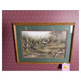 Framed Wild Turkey Wildlife Print