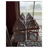 Lot of 10 Decorative White Metal Lanterns
