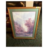 Framed Waterfall Landscape Print - 31.5' x 42.5'