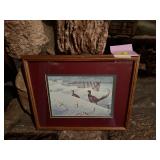 Framed Winter Pheasant Print - 12.5' x 15'