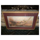 Framed Quail Wildlife Print - 35' x 22'