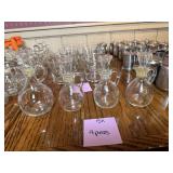 4 Glass Cruets w/ Starburst Stoppers