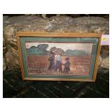 Framed Country Children Field Print - 16' x 25.5'