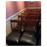 10 Restaurant Dining Chairs with Vinyl Seats