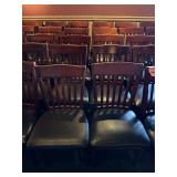 10 Restaurant Dining Chairs with Vinyl Seats