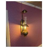 Lot of (10) Brass Wall-Mount Oil Lamp Style Sconce