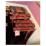 Lot of (9) Wooden Folding Waiter Tray Stands