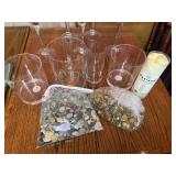 Glass Decor Vases With Rocks & Petals