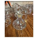 7 Ribbed Glass Cruets w/ Stoppers
