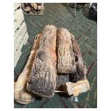 Large Fireplace Log Decor Set