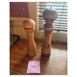 2 Large Wooden Pepper Mills