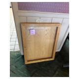 Oak Framed Locking Display Case No Key