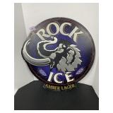 Rock Ice Amber Lager Latrobe Metal Beer Sign