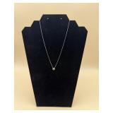 925 Sterling Silver 16-Inch Flower Pendant Chain