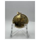 14K Gold Bezel 1978 200 Lire Coin Pendant 5.57g