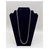 18K Gold Milor Italy 24 In Figaro Chain 9.01g
