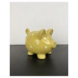 Ceramic Pig Jar Lidded Sugar Bowl Yellow Dot