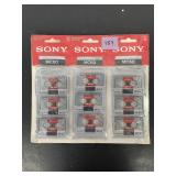Sony MC60 Microcassette Tapes 9-Pack Sealed
