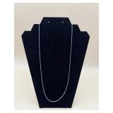 Milor 14K White Gold 24' Singapore Chain Necklace