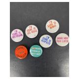 Travel & Smoking Humorous Pinback Buttons Lot