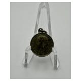 1896 Netherlands 10 Cents Wilhelmina Coin Pendant