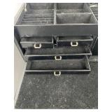 Black Quilted Faux Leather Jewelry Box Organizer