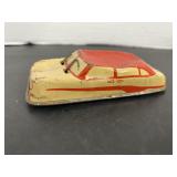 Argo Red & Cream Tin Litho Toy Sedan Car