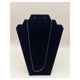 925 Sterling Silver 24-Inch Box Chain Necklace