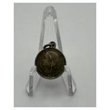 1897 Netherlands 10 Cents Wilhelmina Coin Pendant
