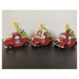 3 Christmas Truck Decorations