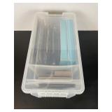 Craft Supplies in Plastic Storage Case