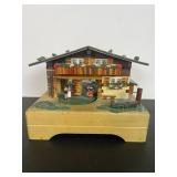 Miniature Chalet Music Box Display