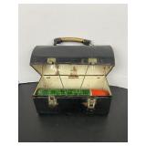 Aladdin Green Plaid Thermos & Metal Lunch Box