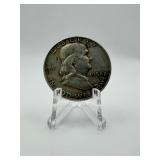 1954 Benjamin Franklin Silver Half Dollar Coin