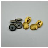 EIF & Co. Hammered Gold-Tone Cufflink Set Lot